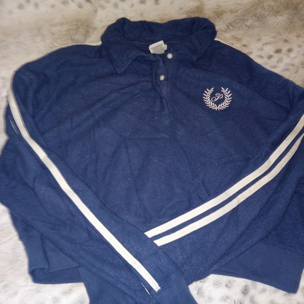 PINK Victoria's Secret Navy Blue Polo Sweater